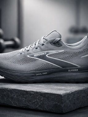 Pre-owned Brooks Glycerin 22 men’s size 12 Running Shoe - Gray 🔥🔥🔥